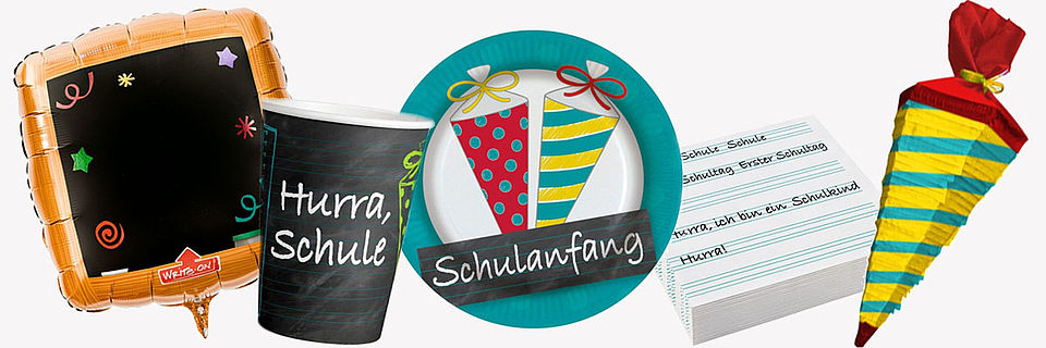 Dekoration zur Schulanfangsparty von LIBRO Dekoration zum Schulstart von LIBRO