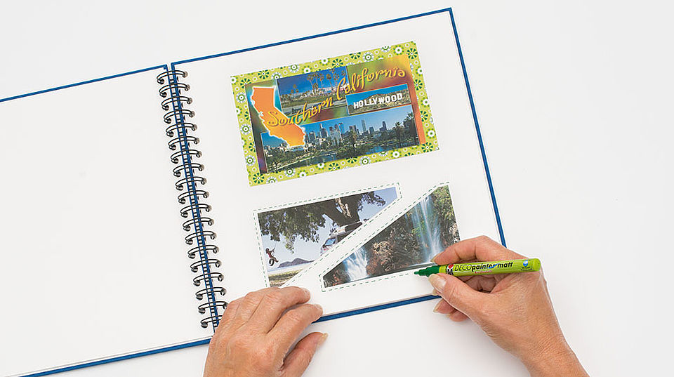 Filzstift-Verzierungen Fotoalbum mit Filzstift verzieren