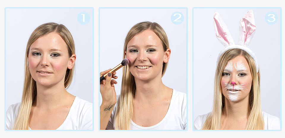 Faschings-Schminktipp: Hase Fasching Schminke Hase